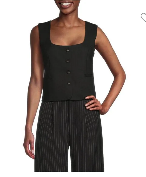 WeWoreWhat Black Vest Top - Image 2