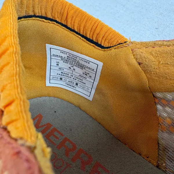 Merrell Women's Barefoot Run Pace Glove Lychee Water Resistant Orange Sneakers 8 - Image 8