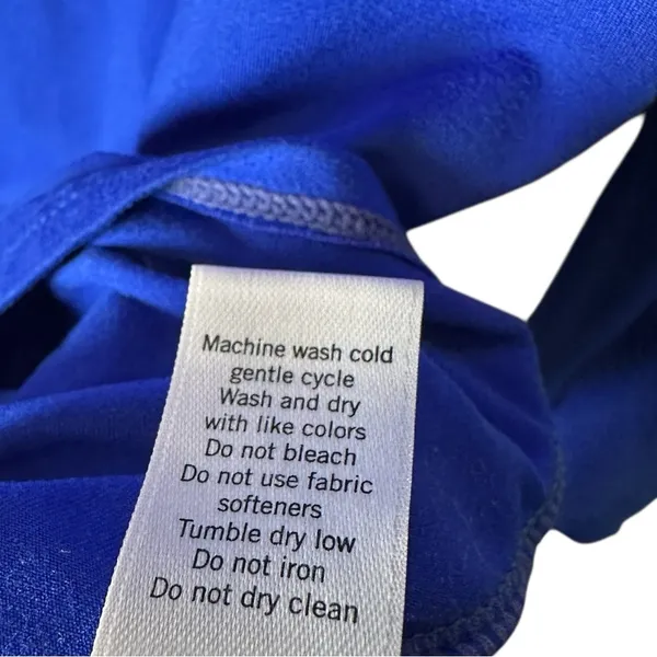 Athleta Women’s Momentum Half Zip Pullover Size‎ Small Blue Running Thumbholes - Image 11