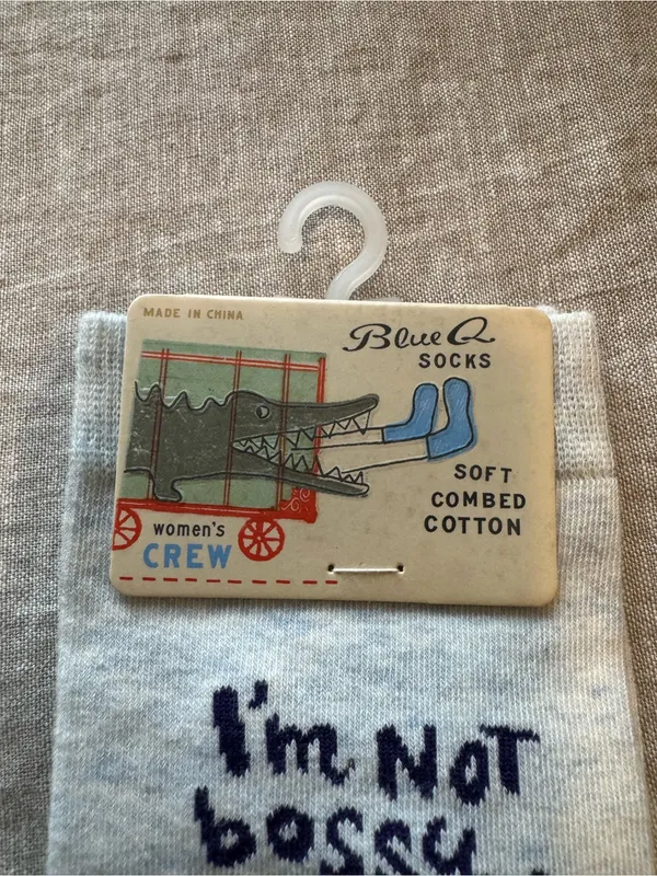 NWT Blue Q “I’m Not Bossy” Women’s Crew Socks - Image 2