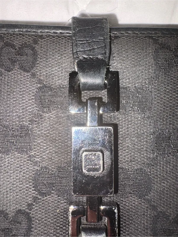 Gucci Black Signature Monogram Women's Wallet with Silver Hardware - Image 2