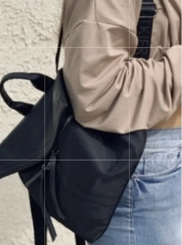 Botkier New York Black Nylon/Faux Pebbled Leather Backpack - Image 6