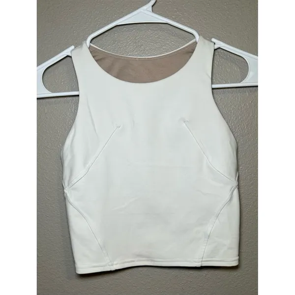 Lululemon Invigorate Training White Cropped Athletic Tank Top Women’s Size 2 - Image 3
