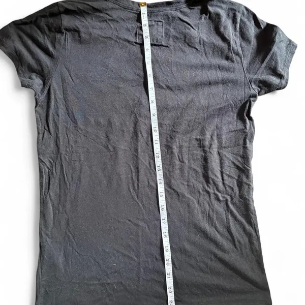 Y2K Hollister Co. black t-shirt with white 'Hollister' text and pink logo - Image 4