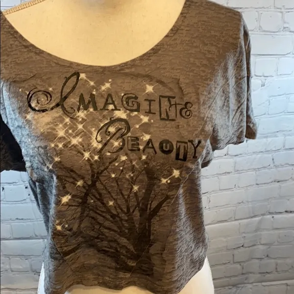 MUDD Gray "Imagine Beauty" T-Shirt-XS - Image 2