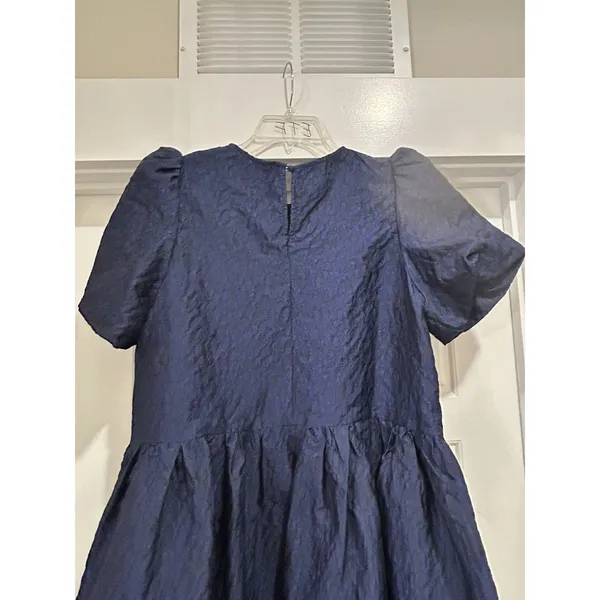 NWT TCEC Navy Blue Jacquard Mini Dress Sz Large Homecoming Wedding Cocktail - Image 6