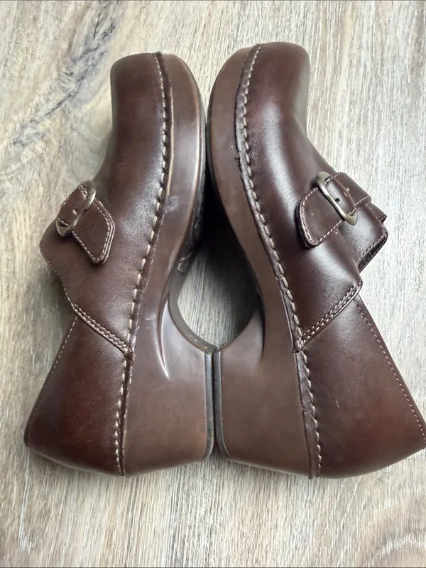Dansko Leather Mary Jane Clogs Size 37 (US 6.5-7) - Image 2