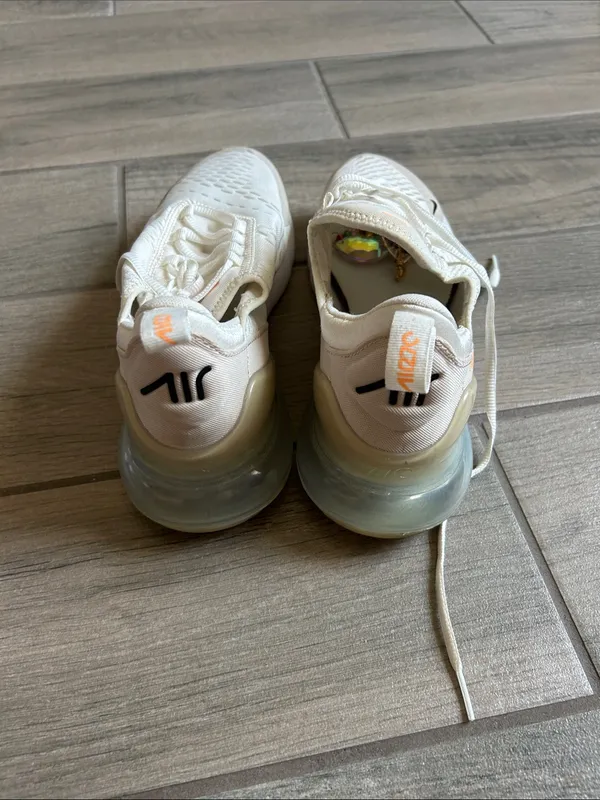 Nike Cream and Orange Air Max Running Sneakers - Image 3