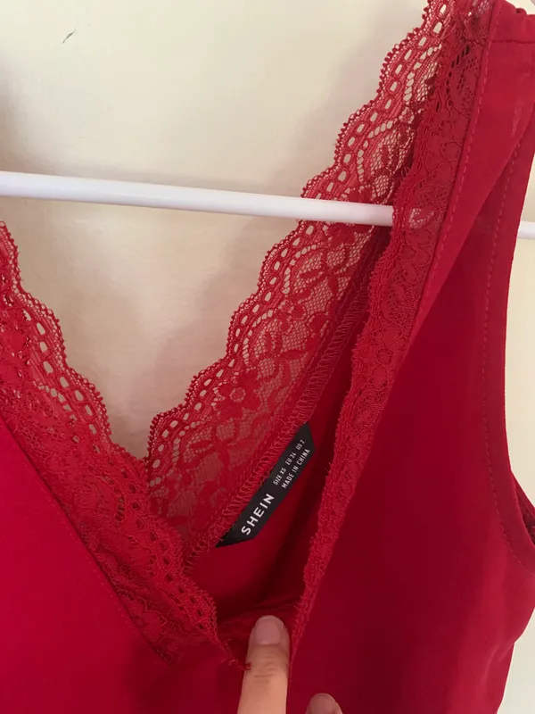 SheIn Lace Red Tank - Image 2