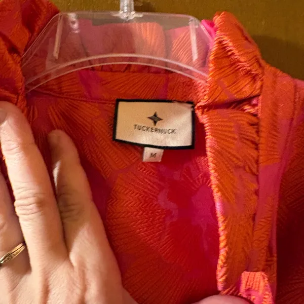 NWT Tuckernuck Palmerston Dress in Red Fil Coupe - Image 6