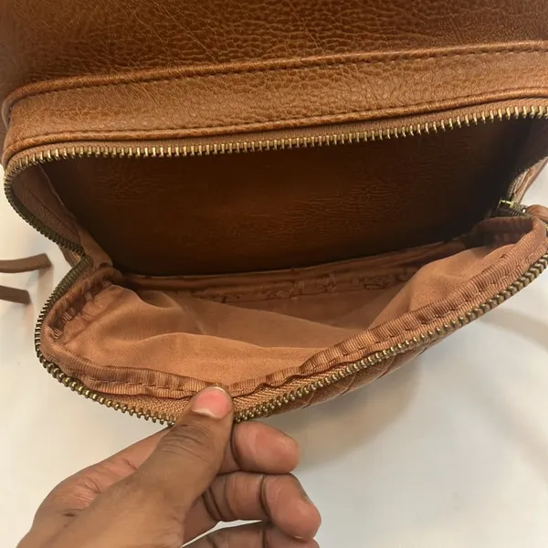 Mossimo brown leather backpack purse - Image 4