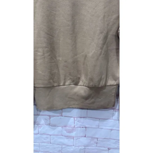 Express Small Womens Sweatshirt Crewneck Long Sleeve Tan Casual Pullover Top‎ - Image 2