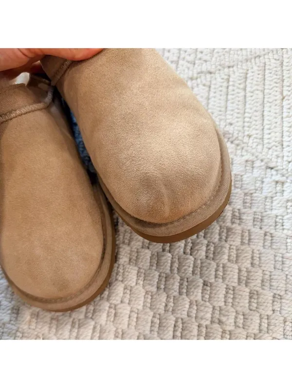 UGG Classic Micro Slip On Boots in Sand Size: 8 - Image 3