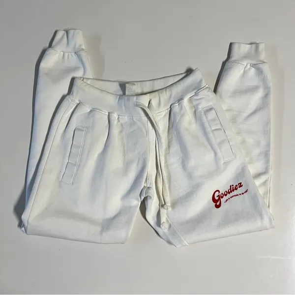 Goodiez Self Love Is The Best Love Sweatshirt & Joggers in White & Red - Image 4