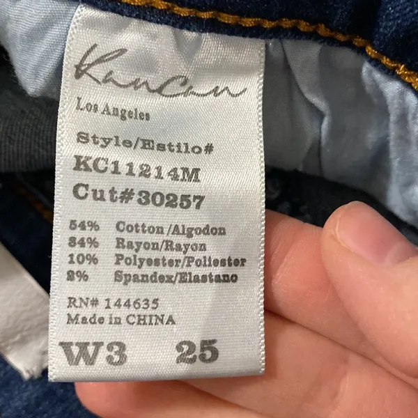 KanCan mid rise stretch skinny jeans medium wash size 25 - Image 9