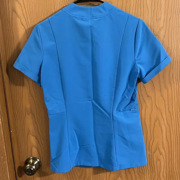 Figs Siaya Capri Blue V Neck Scrub Top‎ XXS - Image 11