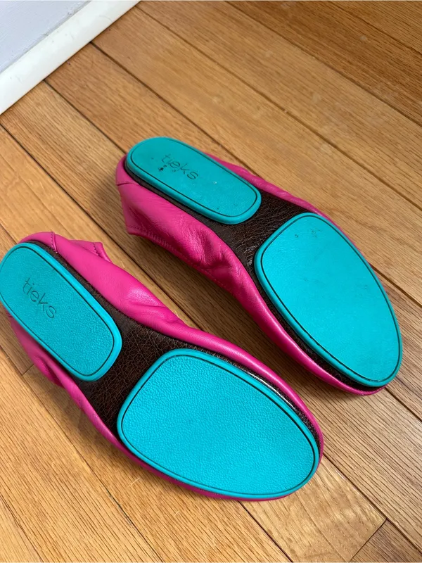 Tieks Fuchsia Pink Leather Ballet Flats Womens 7 - Image 5