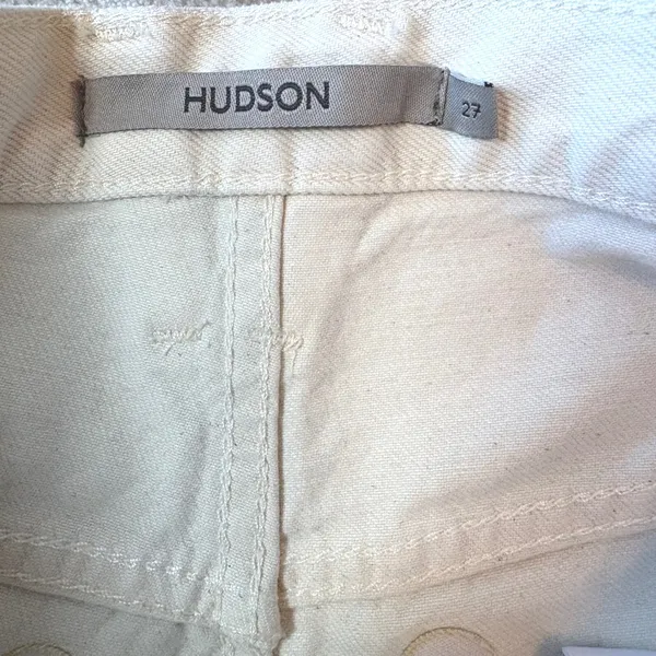 NWT HUDSON James High Rise Wide Leg Forward Seam Ecru Jeans‎ Womens 27 Ret $265 - Image 8