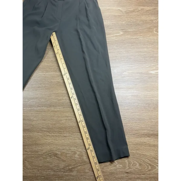 Babaton Aritzia Cohen Pants Women's 4 Dark Olive Japanese Crepe Trousers Office - Image 7