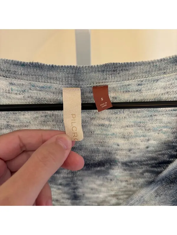 Anthropologie Pilcro EUC Women's Blue Tie-Dye Cardigan Sweater S - Image 3