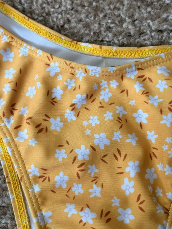 Yellow Floral Bikini Set - Image 3