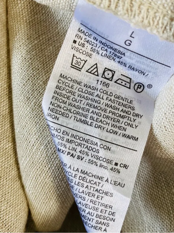 OLD NAVY Beige Linen Midi Skirt - Image 6