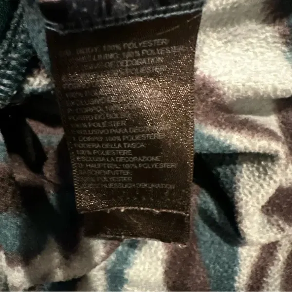 The North Face Womens Pullover Sweater Turtle Neck Medium Green Animal Print - Image 9