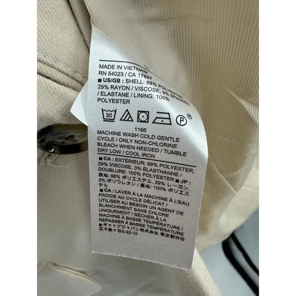Banana Republic Oversized Two-Button Blazer Cream Sz L NWT Career Office Minimal - Image 9