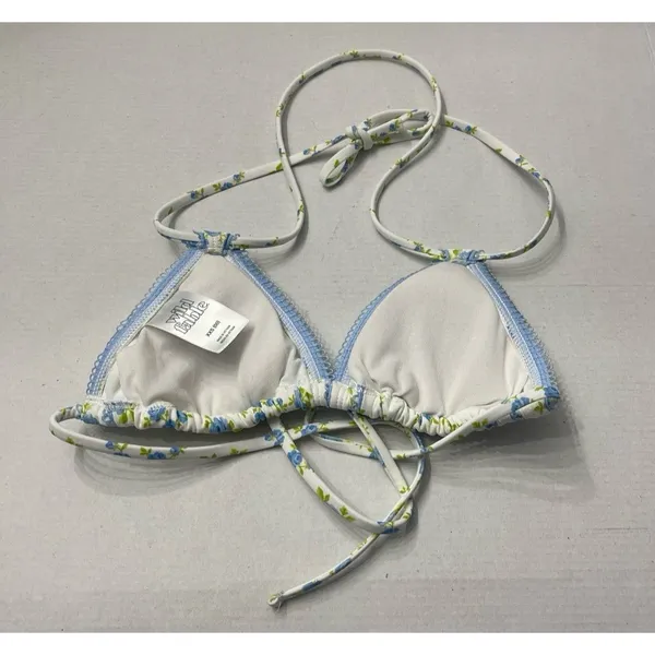 Wild Fable Picot Trim Double Strap Triangle Bikini Top Size Small XXS (00) New - Image 3