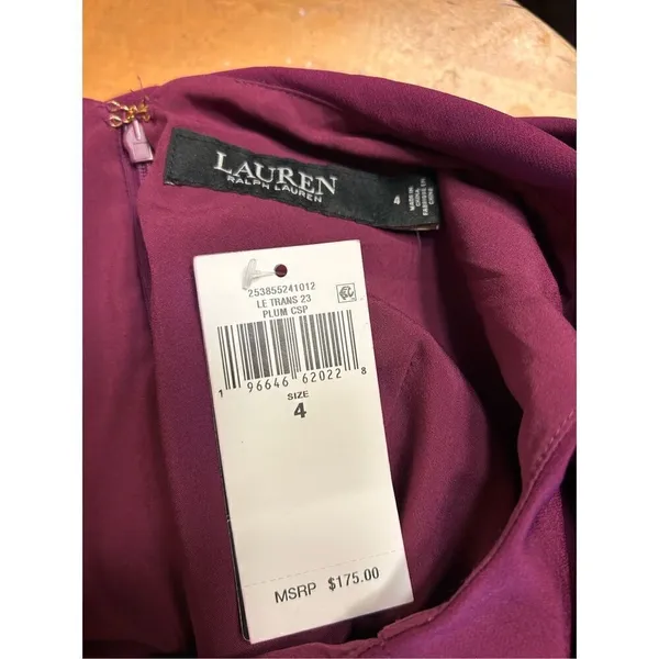 Lauren Ralph Lauren Ralph Lauren Crepe Off-the-Shoulder Cocktail Dress Plum 4 nw - Image 8