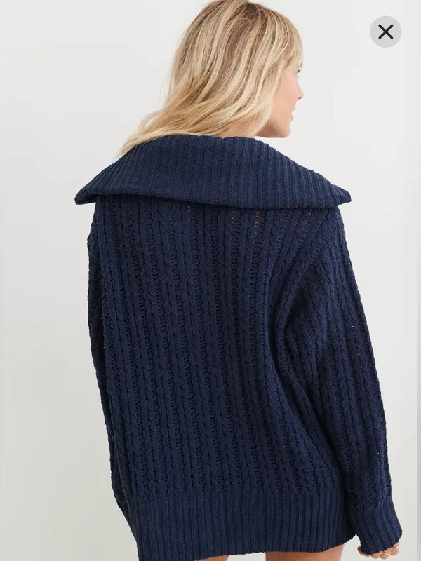 Aerie Cable Car Quarter Zip Sweater - Image 12