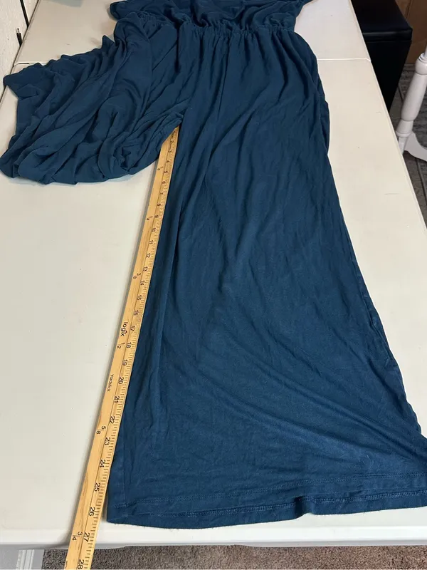 Old Navy Waist-Defined Halter Minimalist Wide Leg Relaxed Fit Jumpsuit Size L - Image 7