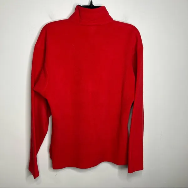 Marmot red fleece‎ half zip pullover made in the USA size medium - Image 6