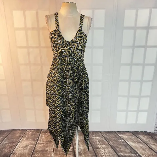 ALC Frank Multicolor Kendall Silk Sleeveless Asymmetrical Lined Sundress Size 8 - Image 4