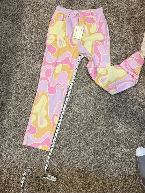 Dolls Kill Peppermayo Keep Your Heart Psychedelic Pants US Size 4 NWT - Image 11