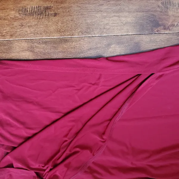 Scoop neck wine color maxi dress with slits on the side size large new n… - Image 6