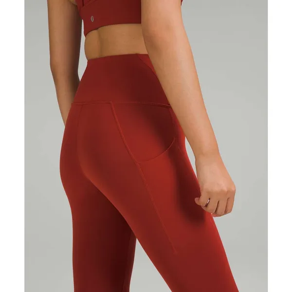 Lululemon Red Wunder Train High-Rise Leggings with Pockets 25" - Image 2