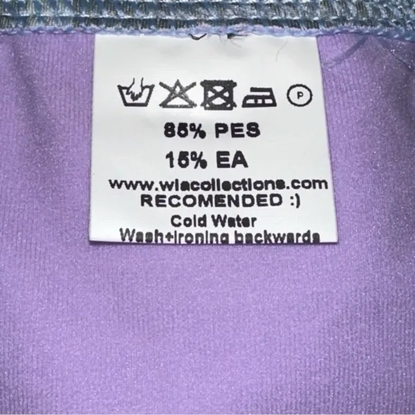 WIA W.I.A. Dolls Kill Womens Size S Blue Purple Gray Silver Plaid RIP Bikini Set - Image 9