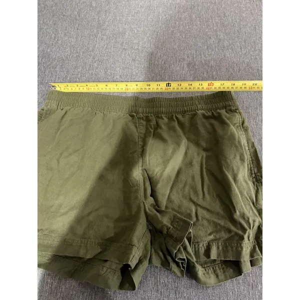 Old Navy Women's Olive Green Linen Blend Comfort Waistband Shorts Sz XL - Image 7