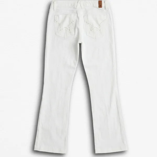 Peoples Liberation Bella‎ Bootcut Jeans White Star Pocket Low Rise Denim Size 27 - Image 2