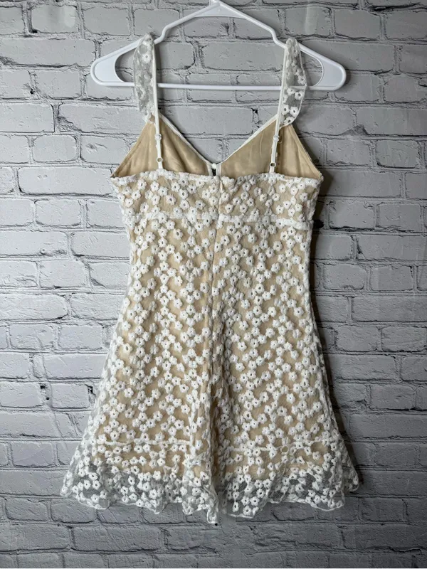 Lulus Charmaine white Floral Lace Mini Dress XS - Image 6