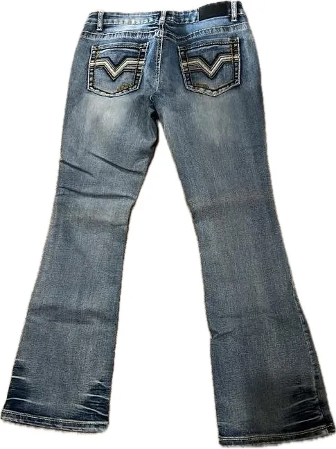 True luck ‎ Blue Flare Jeans - Wide Leg Denim - Image 2