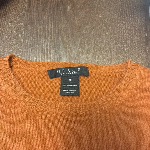 Grace Cashmere Women's Brown Sweatshirt 100% puré cashmere - Image 4