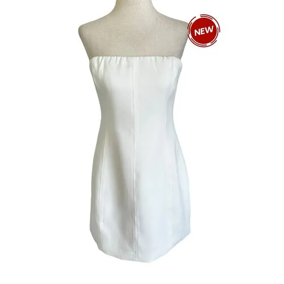 Meshki White Maci Crepe Mini Dress Women Size Medium NWT | 42-63 - Image 2