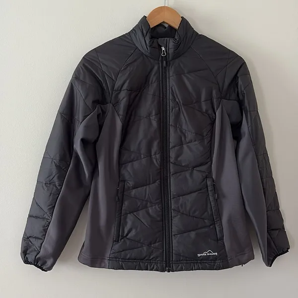 Eddie Bauer Women’s Premium Goose‎ Down Jacket Full Zip Black Size M - Image 2