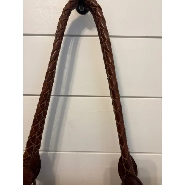 Patricia Nash Tooled Leather Fringe Tote Bag Purse Brown Floral‎ Western - Image 3
