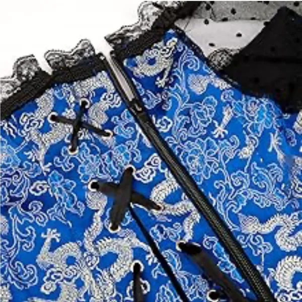 New corset with dragons royal blue and Black Lace-Up Women's Top L/M - Image 7