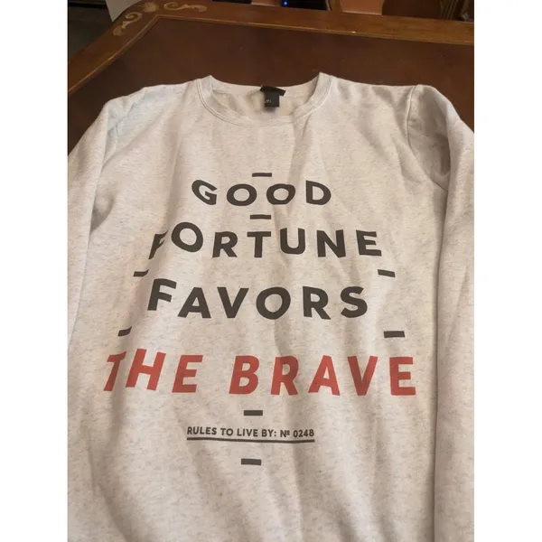 H & M Good Fortune Sweat Shirt Size L - Image 4