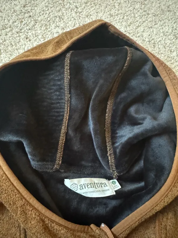 Aventura Women's Perfect Fleece Hoodie Brown Size Large - Image 8