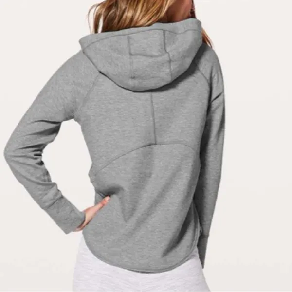 Lululemon Time Out Hoodie Heathered Bleached Coral / Heathered Medium Grey 6‎ - Image 4